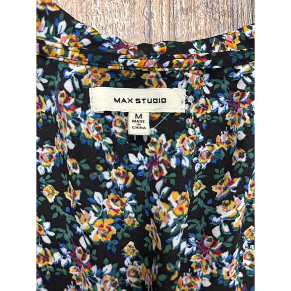 Max Studio Floral Print Ruffle Peplum Top - Picture 5 of 7